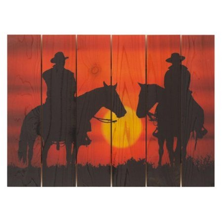 RICKI&APOSS RUGS 33 x 24 in. Happy Trails Inside & Outside Cedar Wall Art RI268940